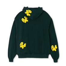 DARK GREEN OVERSIZED PMS HOODIE WITH YELLOW CRINKLY PUFF LOGOS